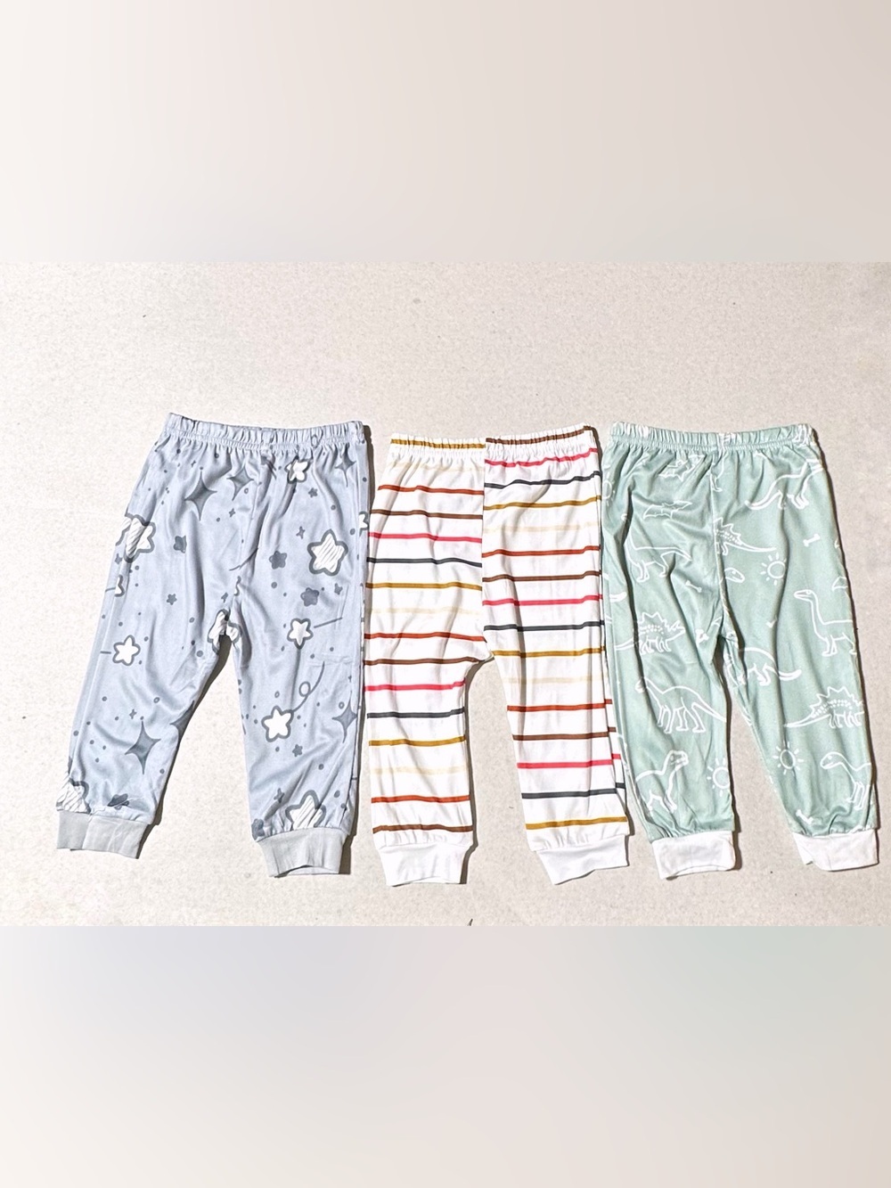 Litto Goose Baby Jogger Pants,Elastic Cuffs-Stay-On Lightweight Joggers 3-Pack - Picture 3 of 12